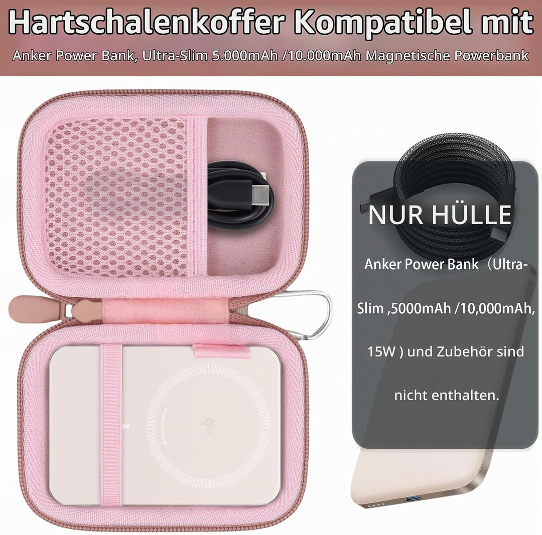 Khanka Etui für Anker Nano/MagGo PowerBank, Ultra-schlankes 5.000mAh/10.000mAh Magnetisches Akkupack