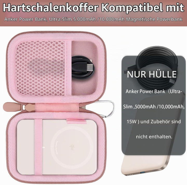 Khanka Etui für Anker Nano/MagGo PowerBank, Ultra-schlankes 5.000mAh/10.000mAh Magnetisches Akkupack