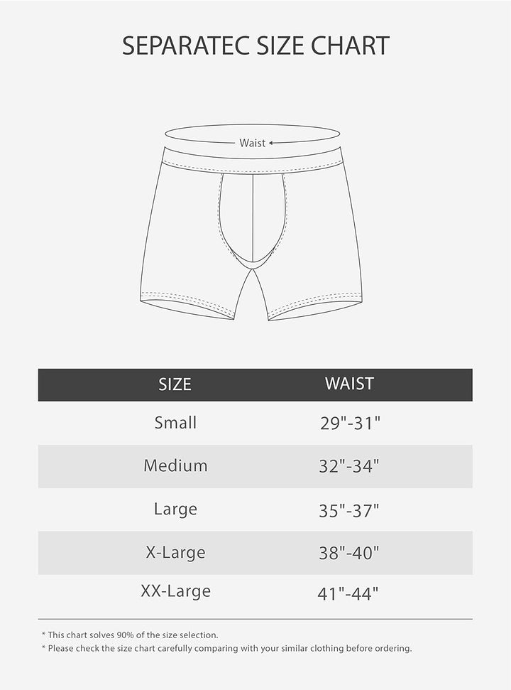 Separatec Herren Boxershorts Glattes Bambus Rayon mit getrennten Beuteln Unterwäsche 3er Pack Boxers