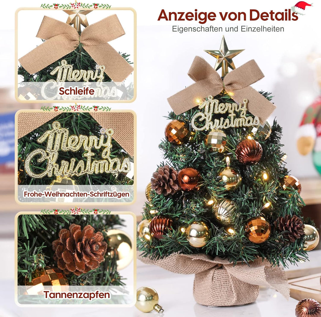 Mini Weihnachtsbaum Kleiner Weihnachtsbaum mit Beleuchtung LED Tisch Weihnachtsbaum klein künstlich