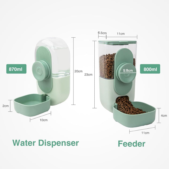 HENYEER Automatischer Futter und Wasserspender für Haustiere,Hängend Futterspender, Automatischer Fu