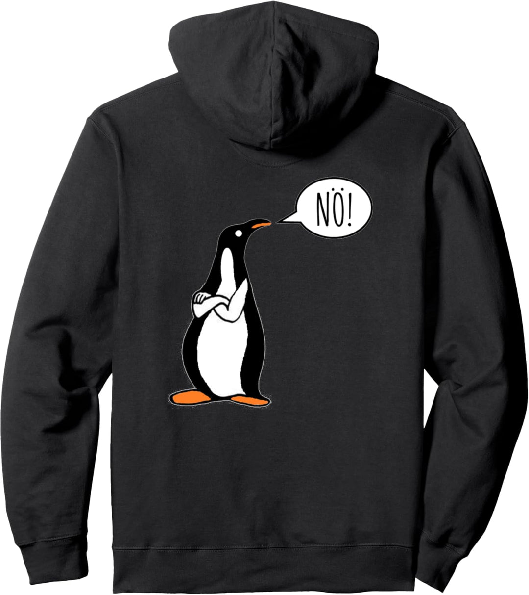 Nö mit Pinguin lustiger Comic für Neinsager Nope Pullover Hoodie