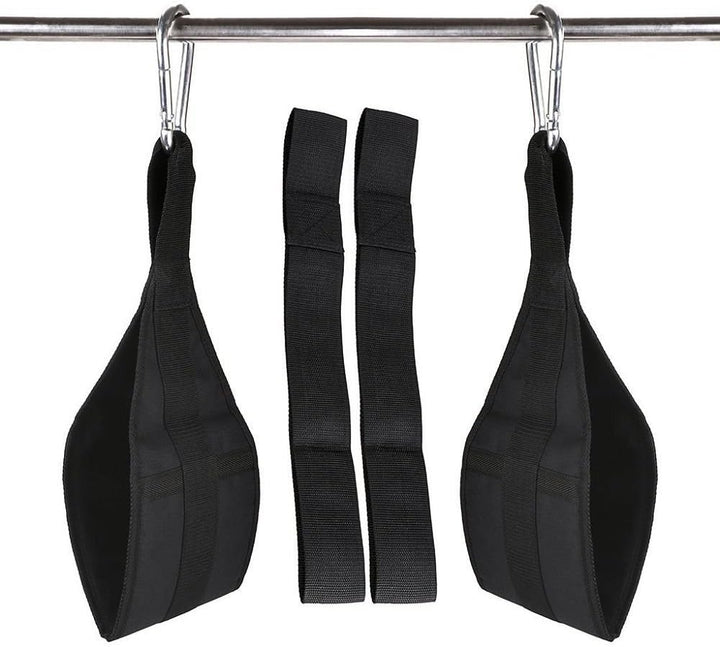 HemeraPhit Bauchgurt Arm Hänger Gürtel Pull Up Crunch Sling Workout verstellbar Schwarz, Schwarz