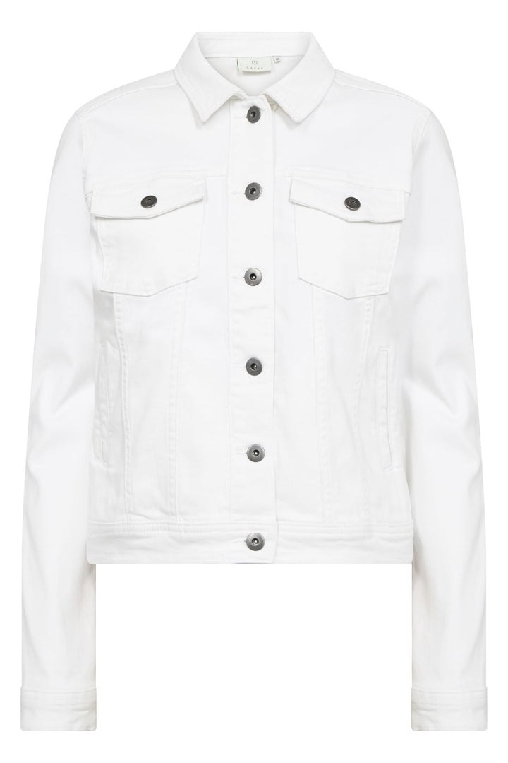 KAFFE Jacke KAzelina Damen Jeansjacke Leichte Denim Übergangs Jacke 34 Chalk, 34 Chalk