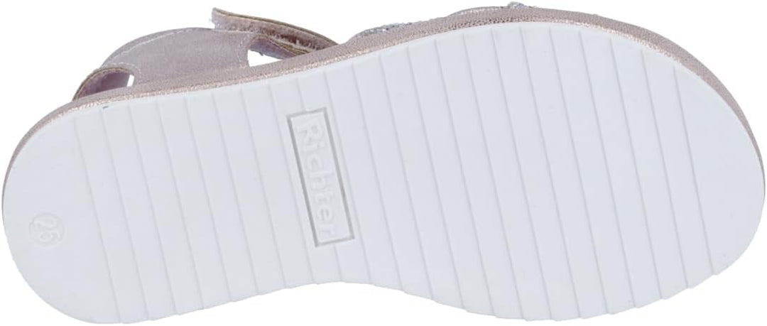Richter Kinderschuhe Mädchen Halbschuhe Klett Sandale Rosa Freizeit 27 EU Crepe, 27 EU Crepe