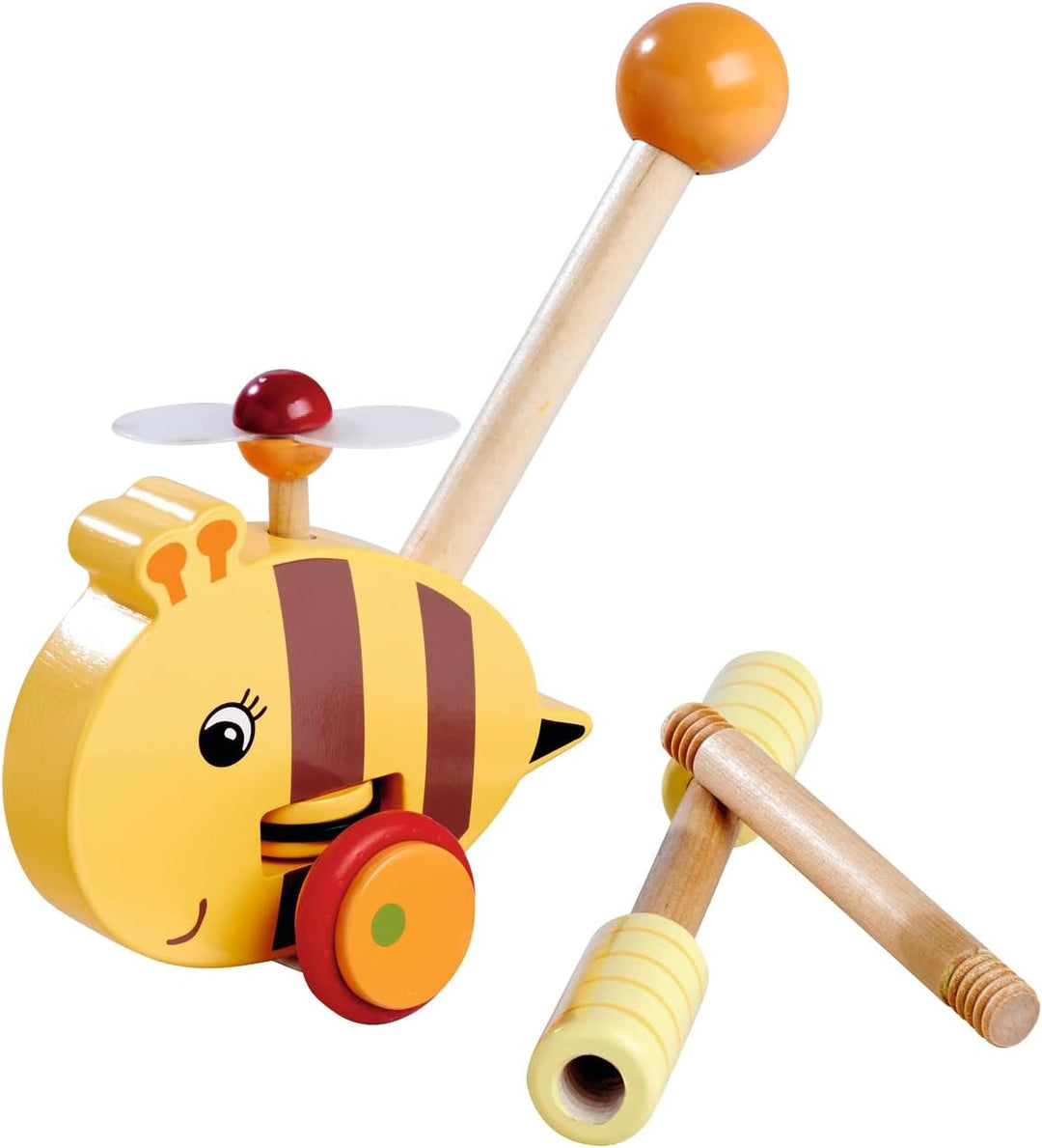 Eichhorn 100006804 - Schiebefigur Biene, mit beweglichem Flügel, Grifflänge 50 cm, geräuschlose Sili