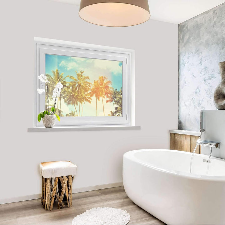 Fenster-Folie Sichtschutzfolie I Fenster Glasfolie Sonnenschutz I Deko Folie für Küche, Bad, Kinderz