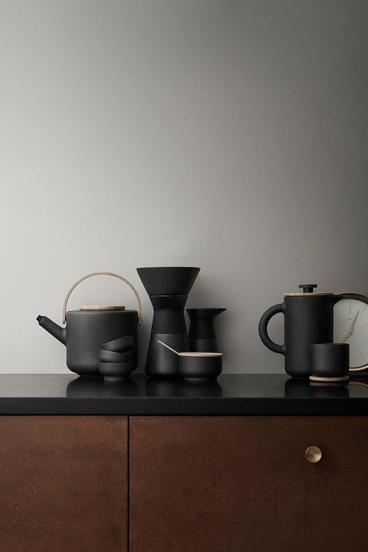 Stelton, Keramik, x-637 Theo Zuckerschale, Schwarz, 10 x 9 x 10 cm