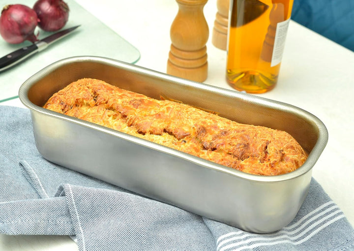 steel pan Plumcake Nonstick aus Edelstahl 18/10, 30 x 11 cm, Silber