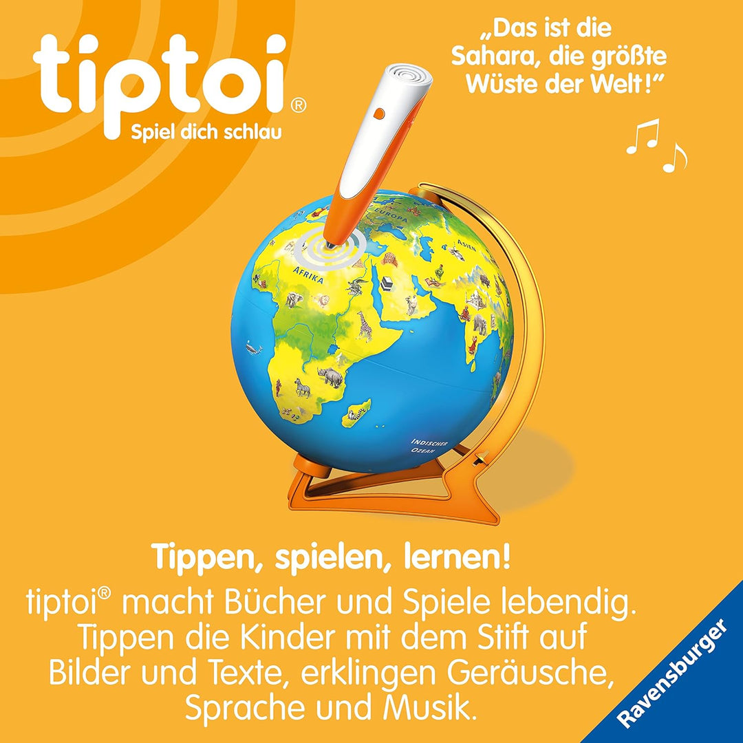 Ravensburger tiptoi 00115 - Mein interaktiver Junior Globus - Kinderspielzeug ab 4 Jahren