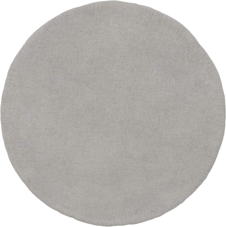 myfelt Luis Filzteppich — Ø 50 cm, ideal für Schlaf-, Wohn-, Kinderzimmer, Flur & Bad Grau 50cm Ø, G