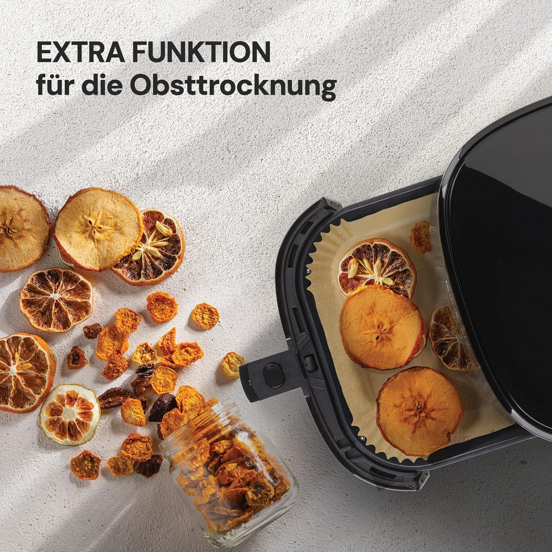 Rosmarino 5L Infinity Vision XL - Die ultimative Heissluftfritteuse Airfryer mit Fenster, LED-Anzeig