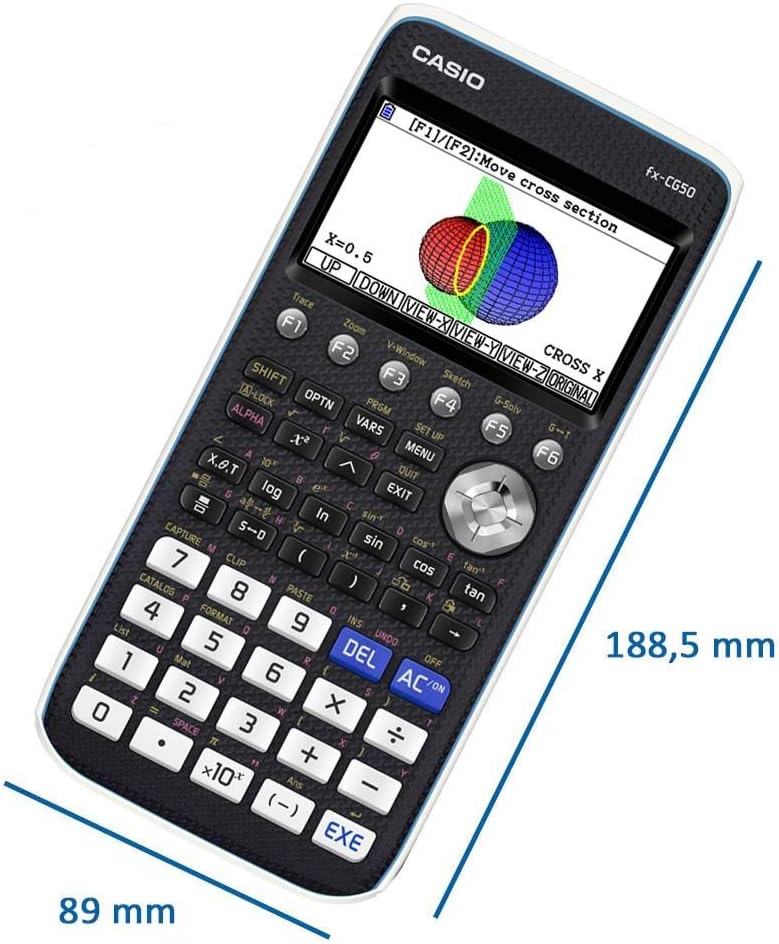 Casio FX-CG50 Grafikrechner mit hochauflösendem Farbdisplay, deutsche Menüführung DE Version, DE Ver