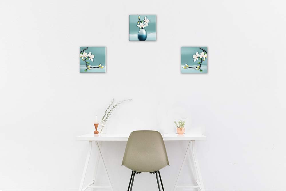 Piy Painting 3 x moderner Druck Orchidee Blumen Malerei in der Vase, Home Deko, wasserdicht, fertig
