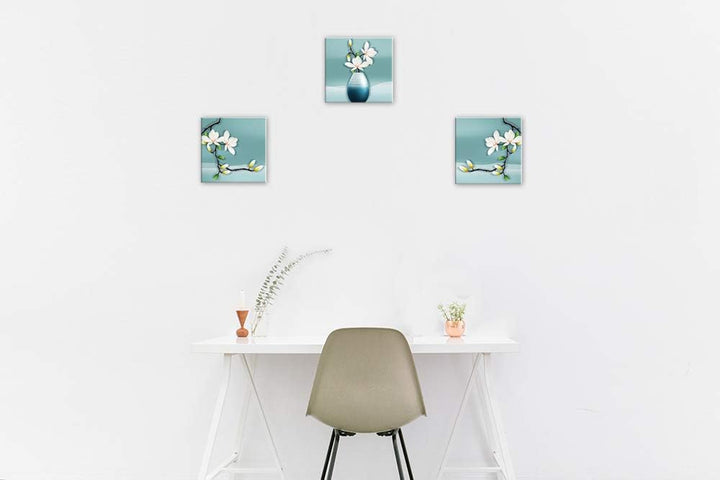 Piy Painting 3 x moderner Druck Orchidee Blumen Malerei in der Vase, Home Deko, wasserdicht, fertig