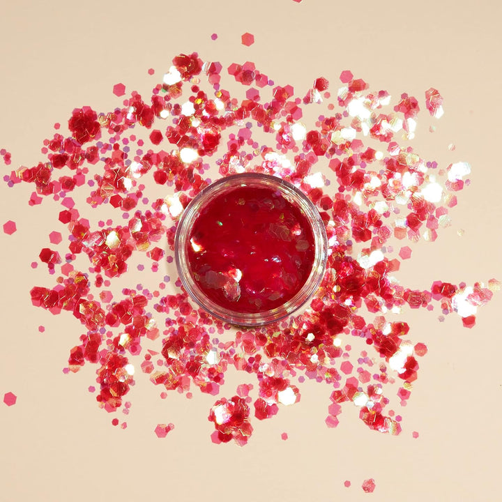 Schillernder grober Glitzer von Moon Glitter - 100% kosmetische Glitzer für Gesicht, Körper, Nägel,