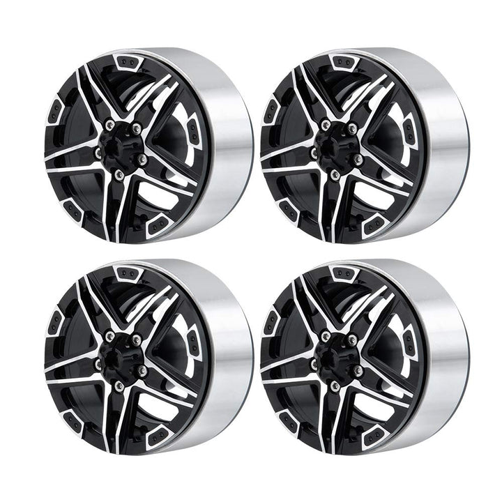 AXspeed 1.9" Beadlock Wheel Rims for Axial SCX10 D90 D110 CC01 1/10 RC Crawler Car, Pack of 4