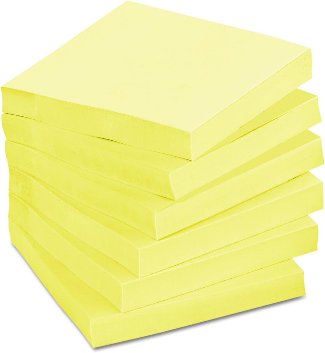 Post-it® Notes, Original Pad, 7,6 x 7,6 cm, Recycling, kanariengelb, 12 Pads pro Packung