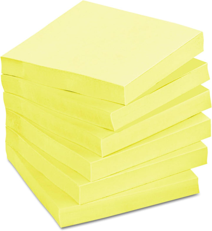 Post-it® Notes, Original Pad, 7,6 x 7,6 cm, Recycling, kanariengelb, 12 Pads pro Packung