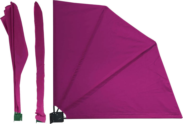 QUICK STAR Balkonfächer 115 x 115 cm Beere, Easy Mount Wandplatte, Balkon Sichtschutz Fächer Blickdi