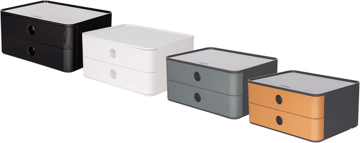 HAN Schubladenbox Allison SMART-BOX mit 2 Schubladen und Trennwand, Kabelführung, stapelbar, Utensil