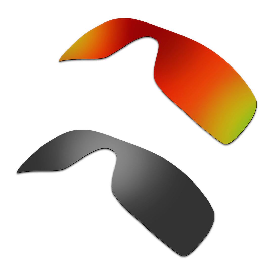 HKUCO Plus Mens Replacement Lenses For Oakley Batwolf Sunglasses Red/Black Polarized