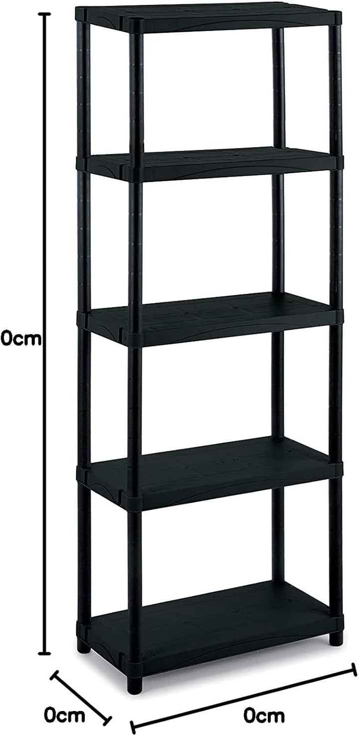 Megashopitalia Modulares Regal mit 5 Böden für den Innenbereich aus Kunststoff 30 kg pro Regal (L70