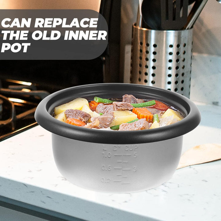 BESTonZON Reiskocher Innentopf Antihaft Reiskocher Topf Ersatz Innenkochtopf Reiskocher Innenbehälte