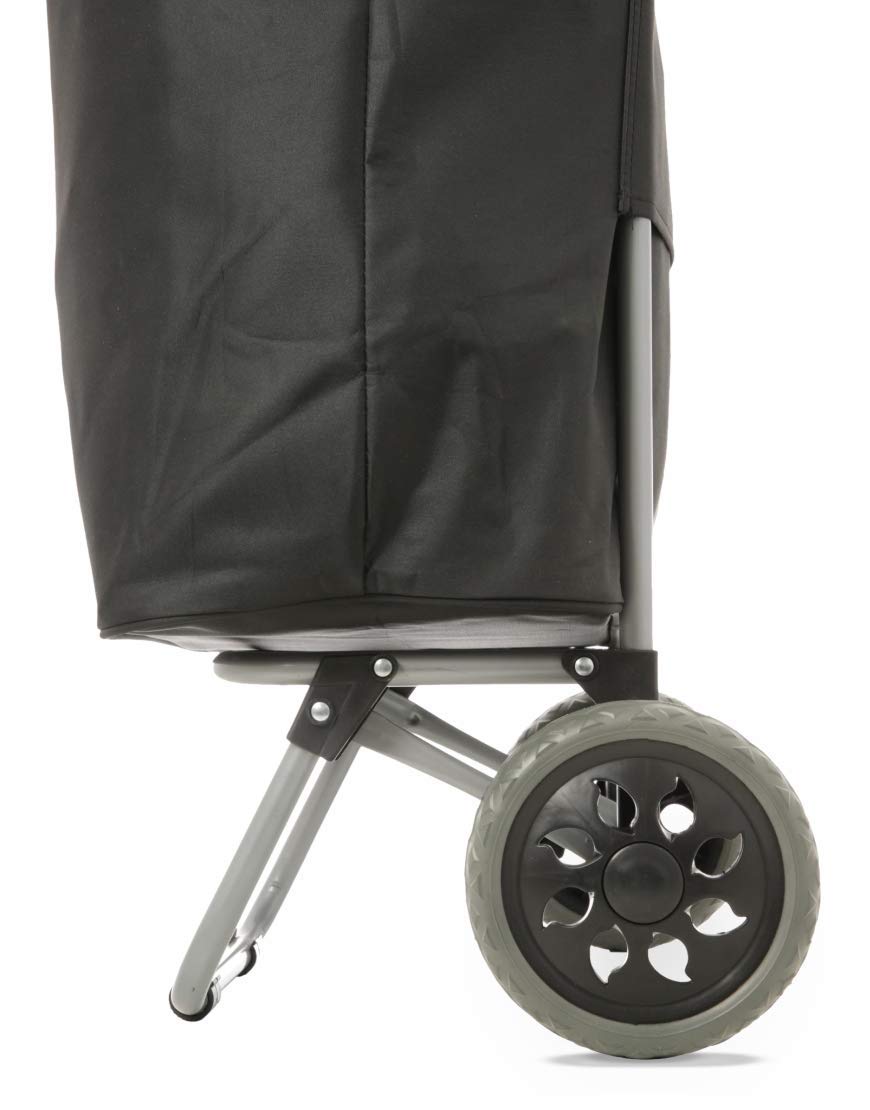 Hoppa leichter Einkaufsroller/Trolley, strapazierfähig, Räder, Lieferung erfolgt zerlegt, schwarz/ma