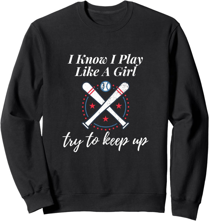 Ich weiss, ich spiele wie ein Mädchen Lustige Sweatshirt