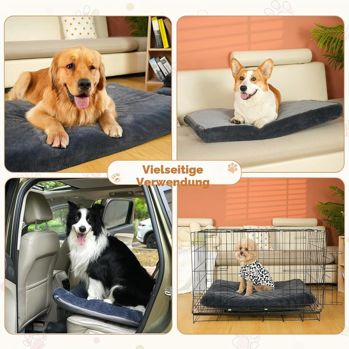 EMPSIGN Hundebett Mittelgrosse Hunde Hundekissen Waschbar, Hundebett Wasserdicht M 74x46x5.8cm, Hund