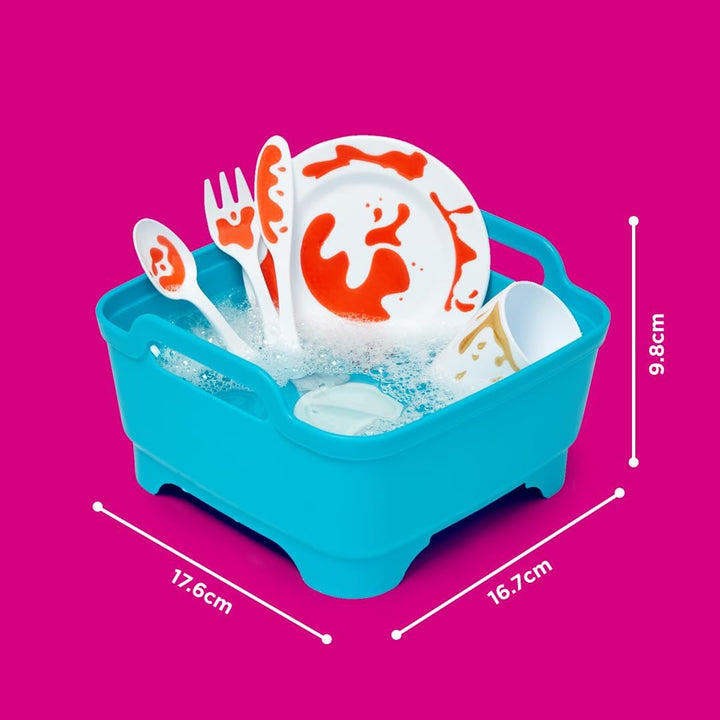 Joseph Joseph Wash & Scrub | Abwasch-Set für Kinder ab 3 Jahren | Enthält farbwechselndes Besteck un
