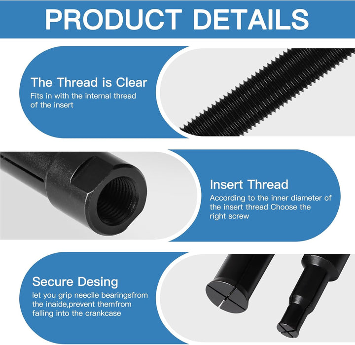 Lagerabzieher Innen, 9-23mm Innenlager Abzieher Set, Motorrad Innenabzieher Lager mit 5 Grössen Offe