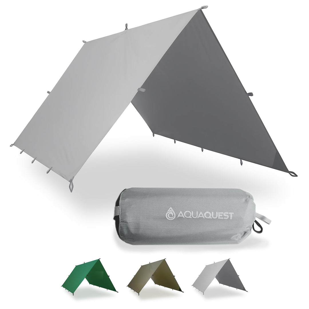 AQUAQUEST Guide wasserdichte Campingplane - Ultraleichter Biwak-Unterschlupf oder Regenschutz - Wand