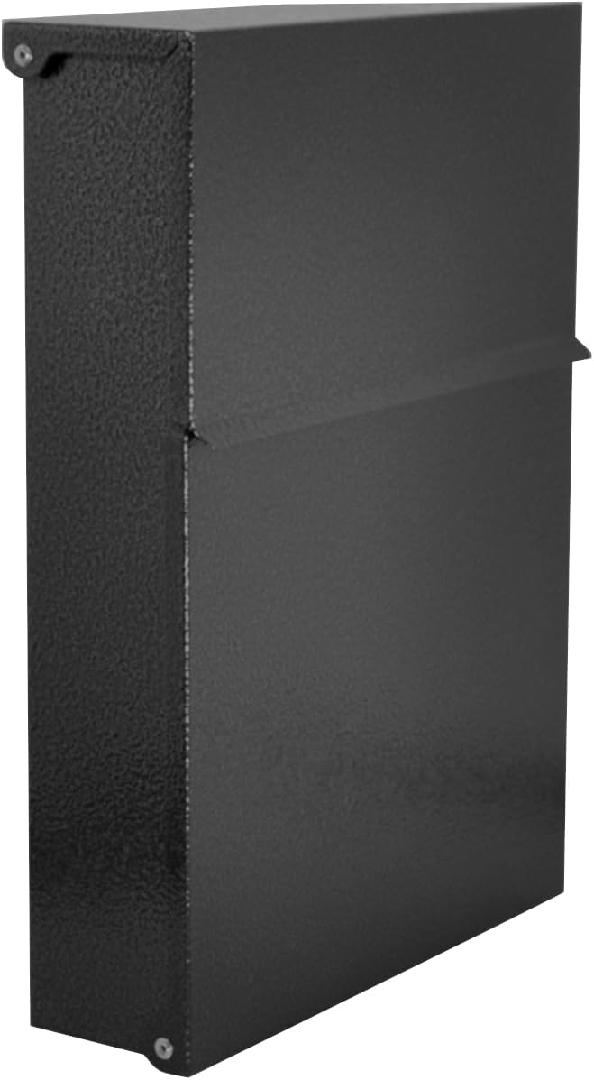 ALSTEN TECH Designer Briefkasten Wandbriefkasten Postkasten ohne Zeitungsfach Schwarz Antik RAL 9005