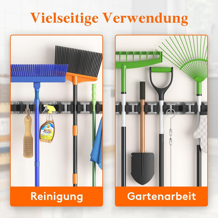 Lifewit Besenhalterung, Anti-Rutsch-Besenaufhänger für die Küche, strapazierfähiger Organizer für Re