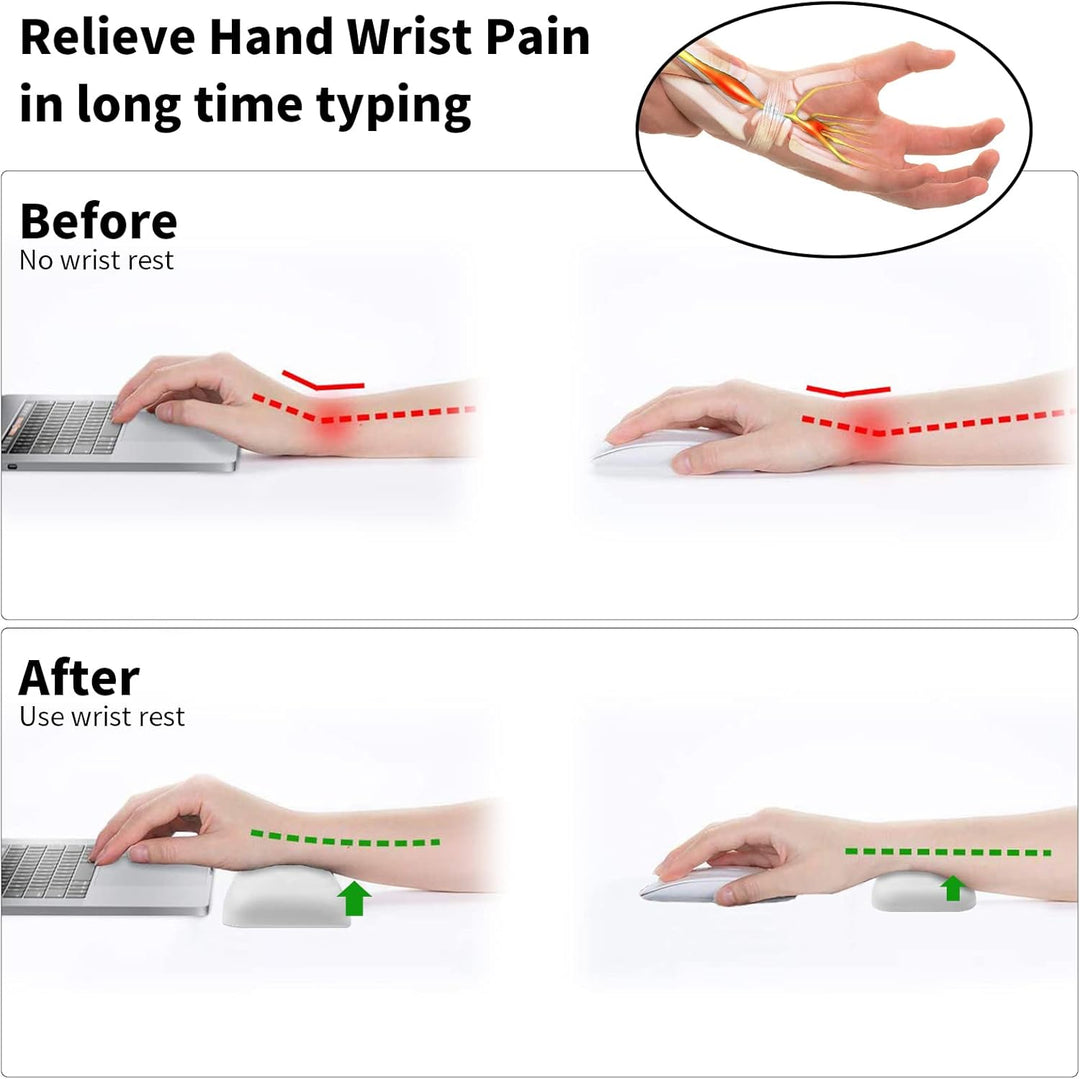Giecy Handballenauflage Tastatur und handgelenkauflage Maus,Memory-Schaum ergonomisch Wrist Rest zur