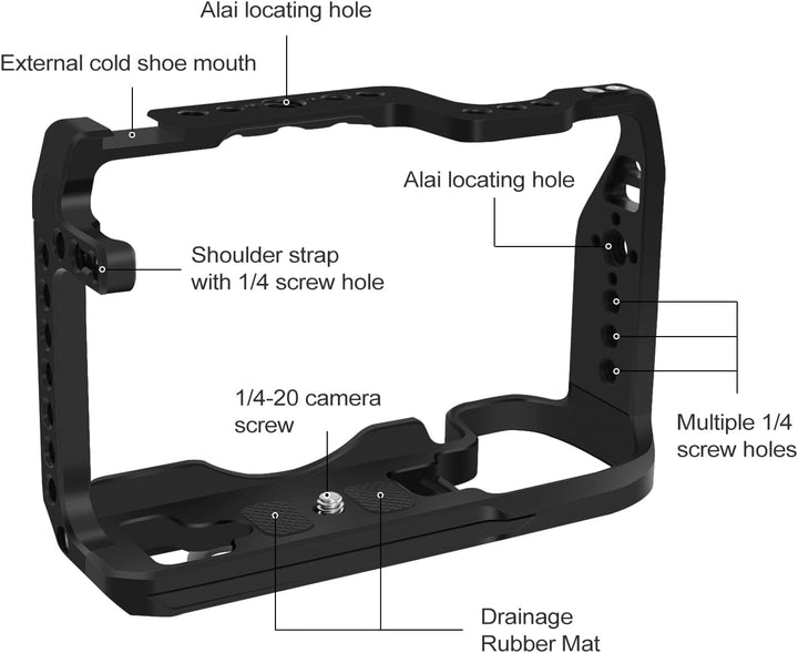 EOS RP Kamerakäfig, EOS RP Käfig für Canon EOS RP Kameratasche Camera Rig Cold Shoe