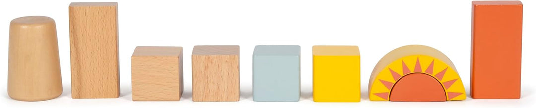 small foot Holzbausteine „Dino“, Bausteine-Set aus FSC 100%-zertifiziertem Holz, für Kinder ab 1 Jah