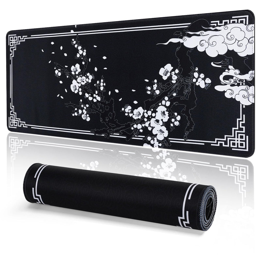EFISH Japanische Gaming Mauspad XXL 800 x 300 mm Grosses Mauspad Vernähte Kanten Wasserdicht Anti-Ru
