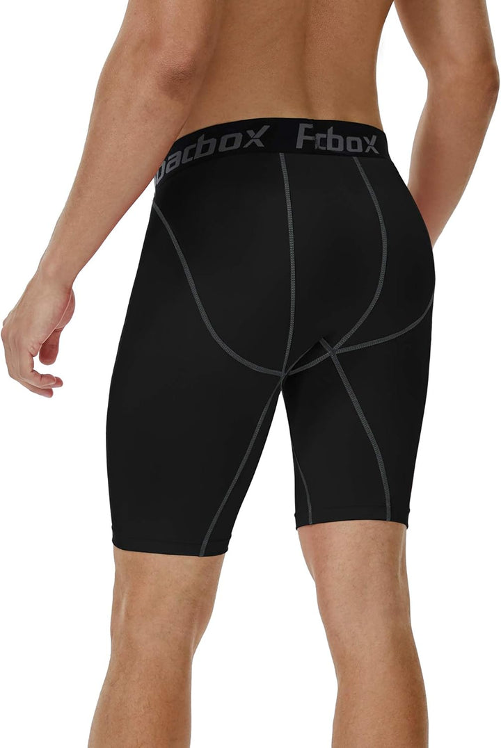 Roadbox 1 oder 3 Pack Herren Kompressionsshorts, Schnelltrocknendes Baselayer Unterhose Tights Kurz