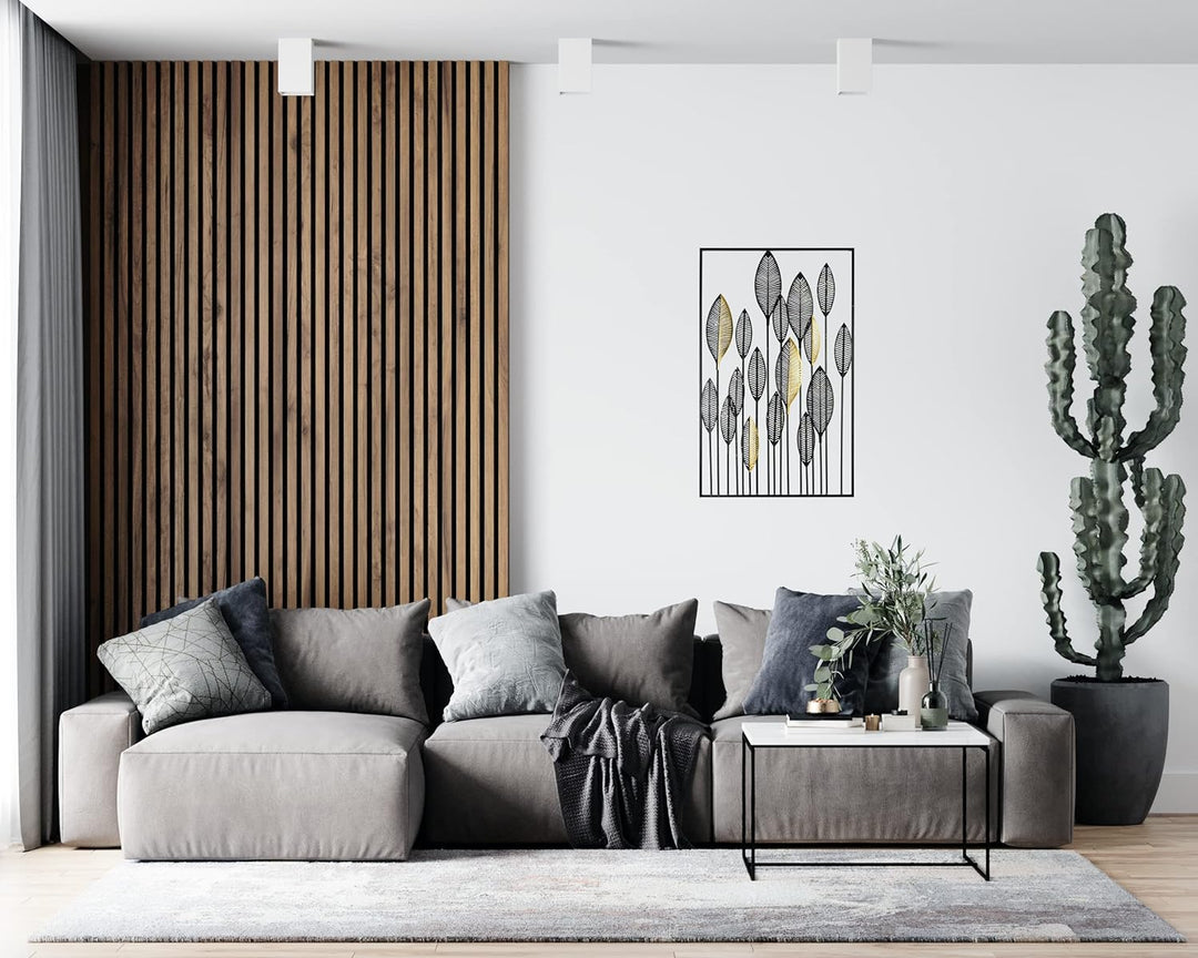 SKASEN® Wanddeko Metall, Wandbild Wohnzimmer, Deko Küche, Metallbild, 80x50cm, Inkl. Befestigungsmat