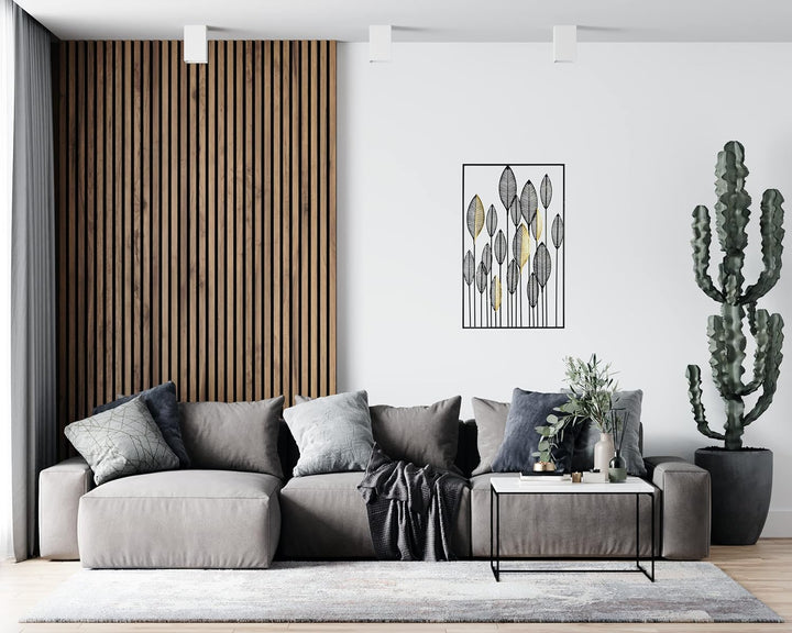 SKASEN® Wanddeko Metall, Wandbild Wohnzimmer, Deko Küche, Metallbild, 80x50cm, Inkl. Befestigungsmat