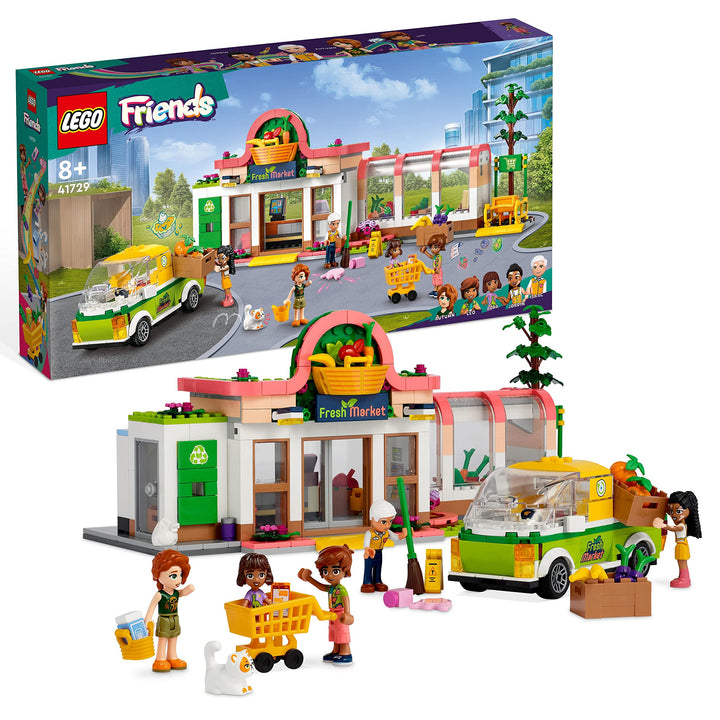 LEGO 41729 Friends Bio-Laden, Supermarkt Spielset mit Charakteren aus der Serie 2023, Spielzeug-Gesc