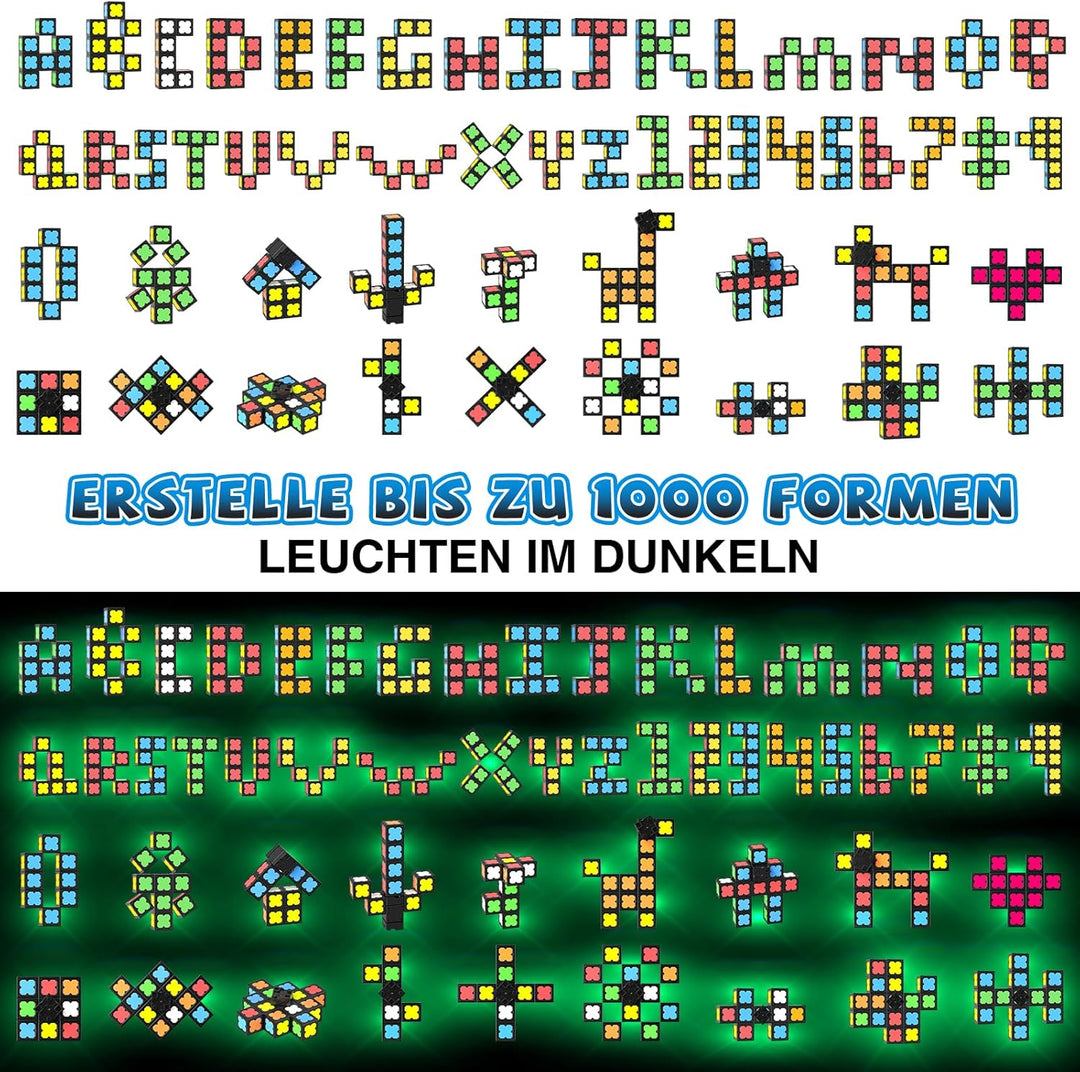 Magnetische Fidget Toys Kinder Teen Erwachsene, Fidget Spinner mit 12 im Dunkeln Leuchtenden Magneti