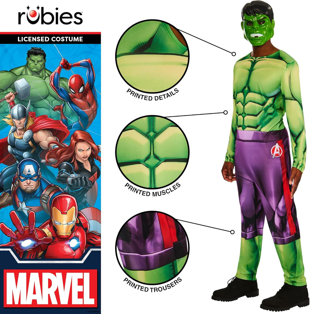 Rubies Offizielles Hulk-Kostüm für Erwachsene, klassisches Kostüm für Erwachsene, L