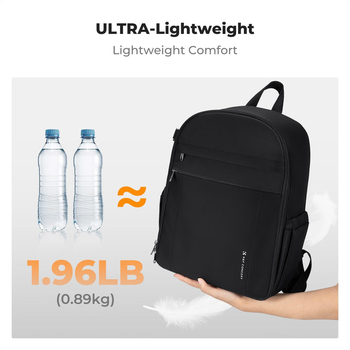 K&F CONCEPT Kamerarucksack Fotorucksack Kompakt & Leicht mit Regenschutz, Camera Backpack für Spiege