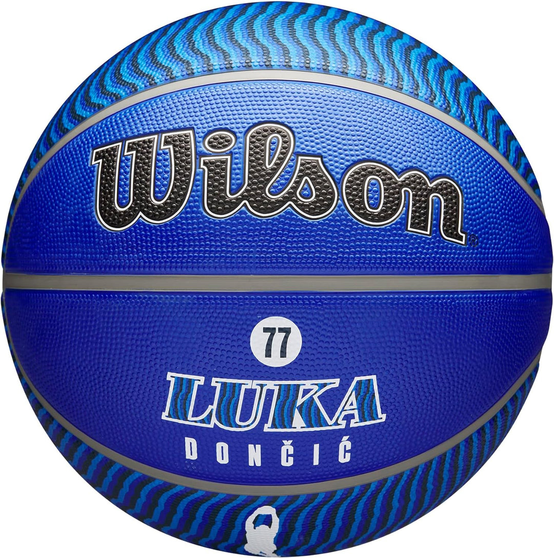 WILSON NBA Player Icon Outdoor Basketball – Grösse 17,8–74,9 cm und Mini-Grösse 7 Luka Doncic, 7 Luk