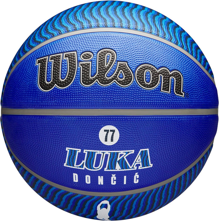WILSON NBA Player Icon Outdoor Basketball – Grösse 17,8–74,9 cm und Mini-Grösse 7 Luka Doncic, 7 Luk