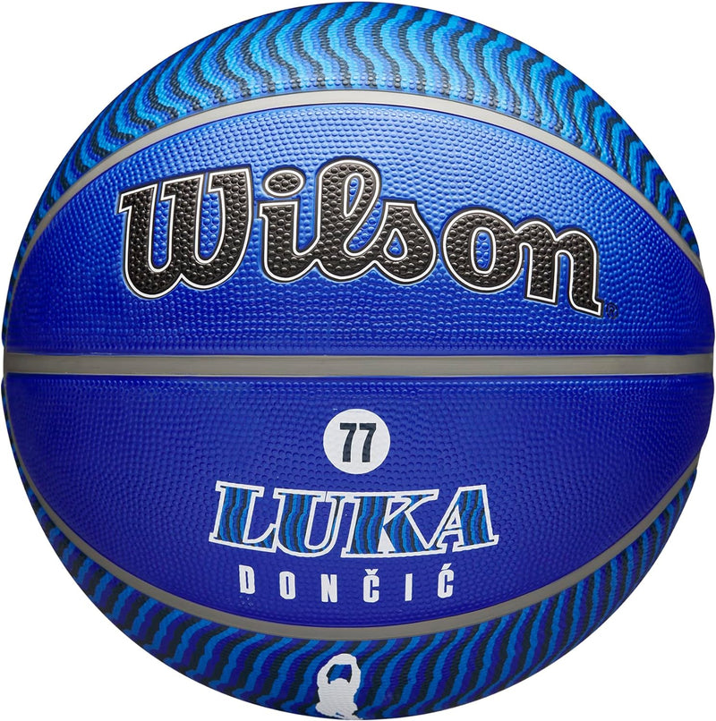 WILSON NBA Player Icon Outdoor Basketball – Grösse 17,8–74,9 cm und Mini-Grösse 7 Luka Doncic, 7 Luk